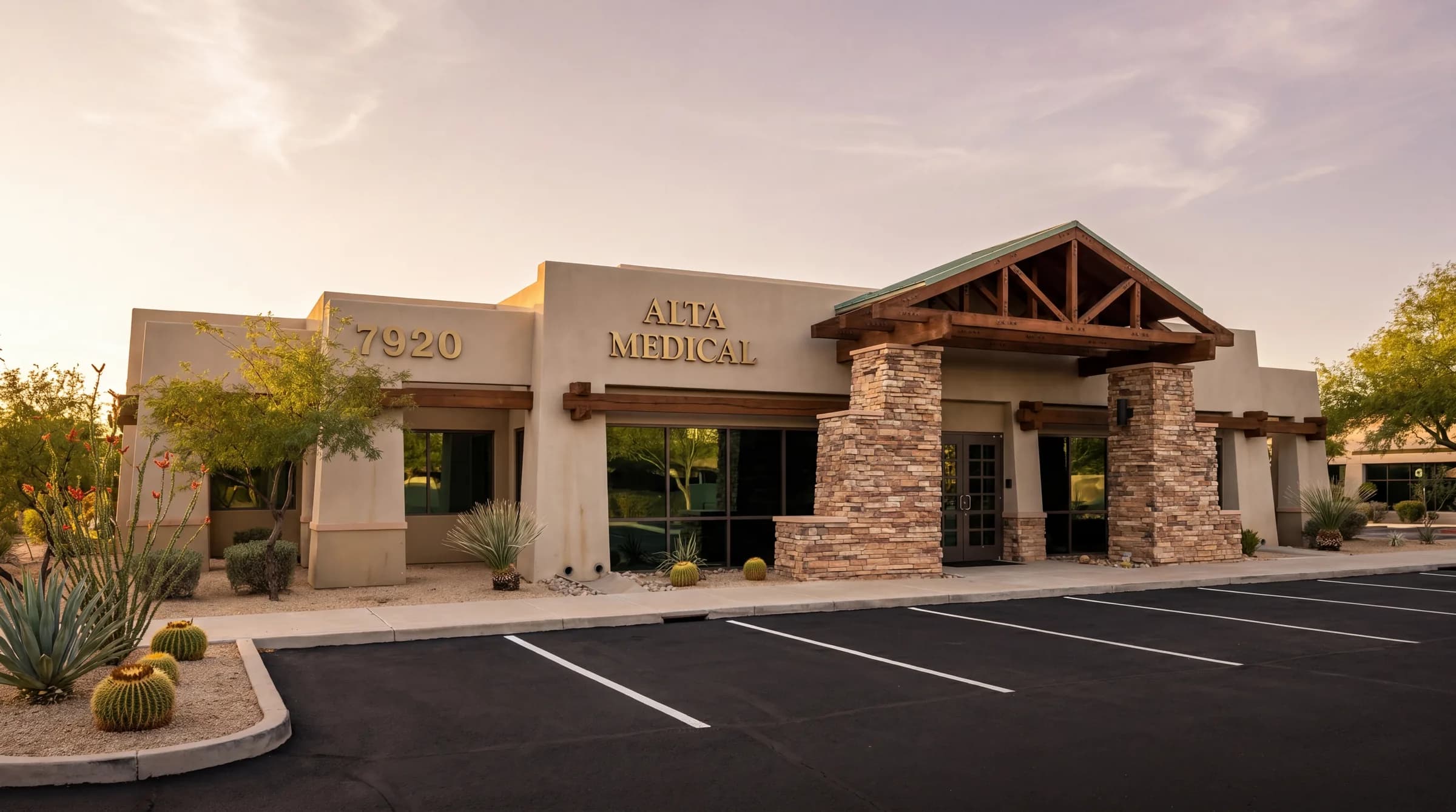 The Alta Medical building at golden hour, Scottsdale