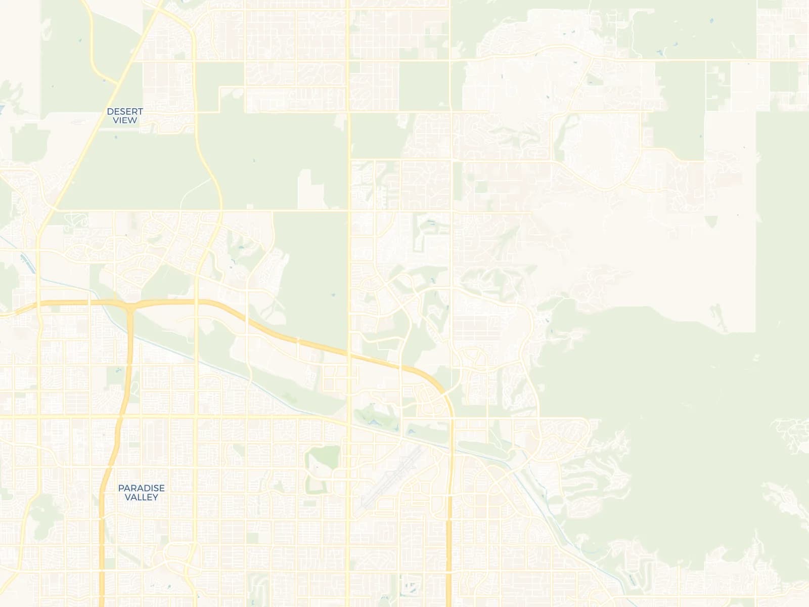 Map of North Scottsdale near Thompson Peak Parkway